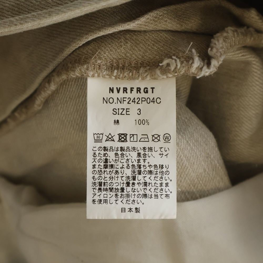 NVRFRGT(ネバーフォーゲット) 24AW 3D TWISTED WIDE LEG JEANS ツイステッド ワイドレッグ ジーンズ ブラウン NF242P04C