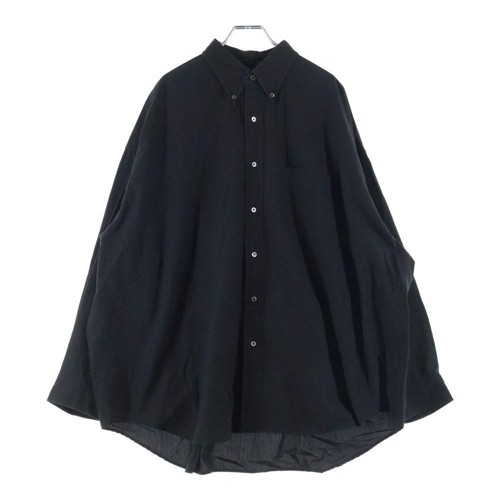 Graphpaper(グラフペーパー) 23AW Oxford L/S Oversized Shirt オーバーサイズ 長袖 オックスフォードシャツ ブラック GM232-50112K