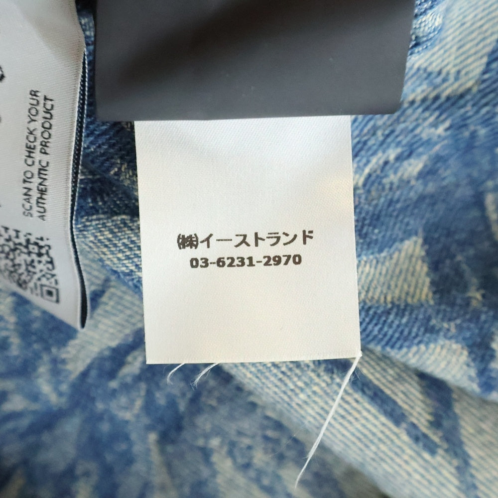 Palm Angels(パームエンジェルス) 22SS JUNGLE LEAF PRINT DENIM SHIRT リーフ柄 フロントポケット デニムシャツ インディゴ PMYD015S22DEN002