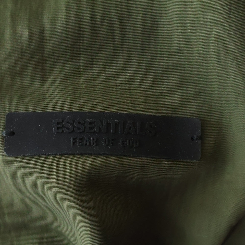 FEAR OF GOD ESSENTIALS(フィアオブゴッド エッセンシャルズ) TEXTURED NYLON TRUCKER JACKET ナイロン ジップアップジャケット カーキ
