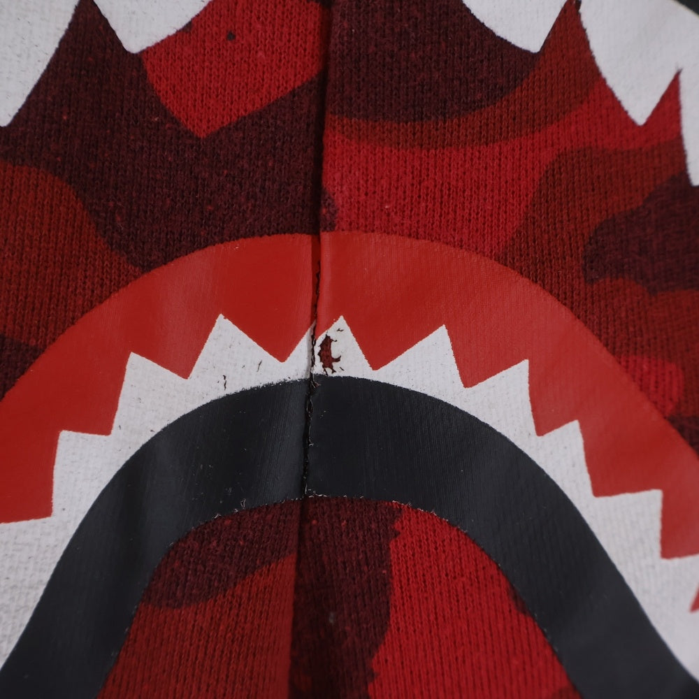 A BATHING APE(アベイシングエイプ) CRAZY CAMO SHARK SWEAT SHORTS クレイジーカモ スウェットショーツ レッド