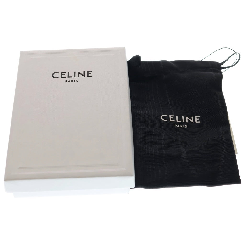 CELINE(セリーヌ) トリオンフ柄 レザー カードケース 名刺入れ ブラックブラウン