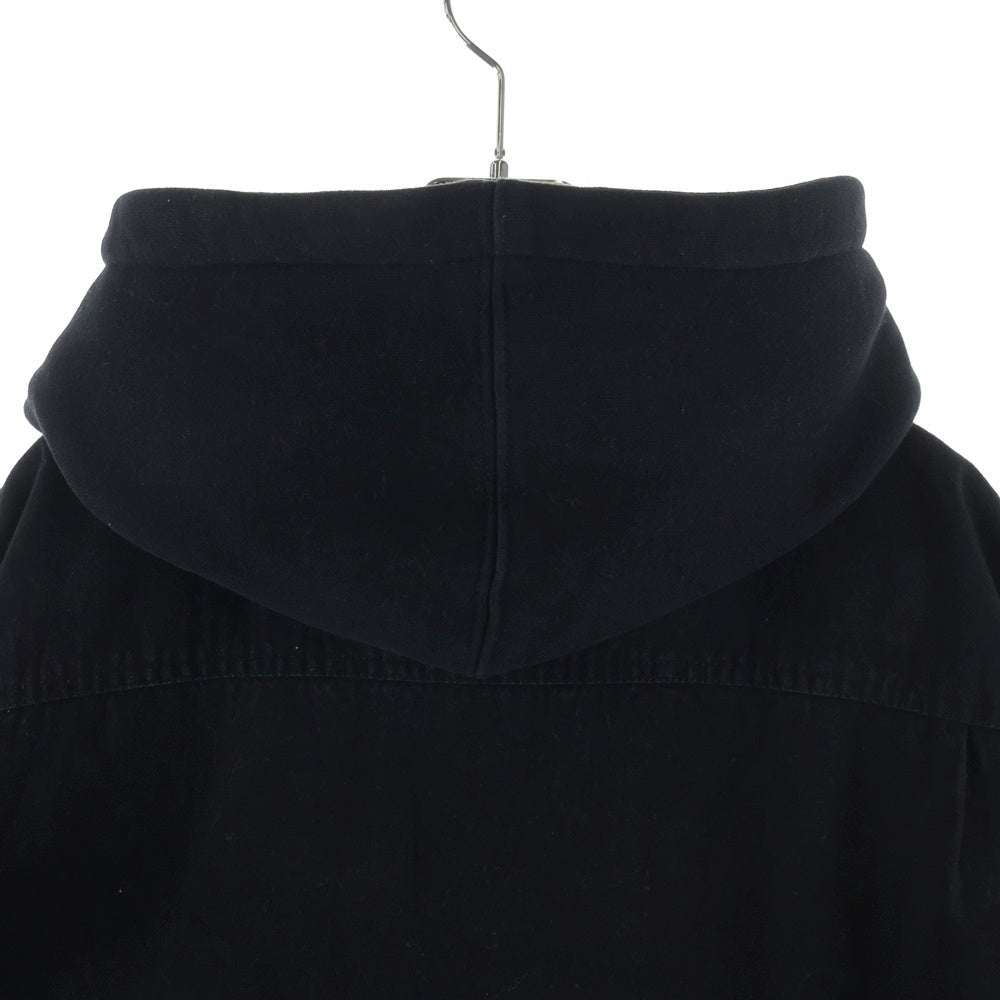 SUPREME(シュプリーム) 22AW Fleece Hooded Denim Shirt フリース フード付き デニム長袖シャツ ブラック