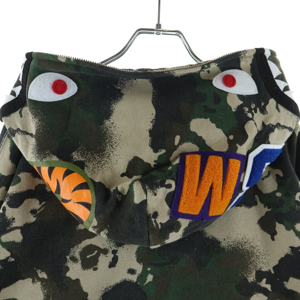 A BATHING APE(アベイシングエイプ) MAP CAMO SHARK RELAXED FIT マップカモ シャーク フルジップパーカー 001ZPL301001M