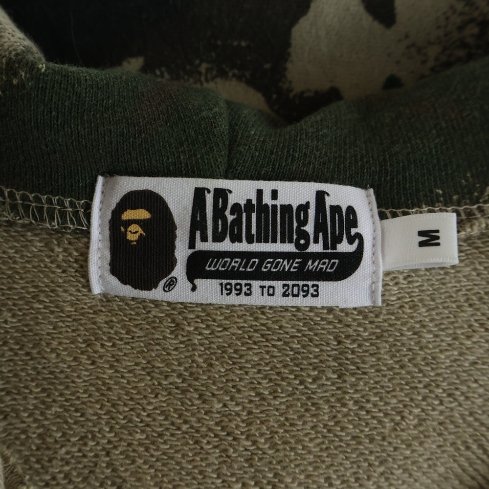 A BATHING APE(アベイシングエイプ) MAP CAMO SHARK RELAXED FIT マップカモ シャーク フルジップパーカー 001ZPL301001M