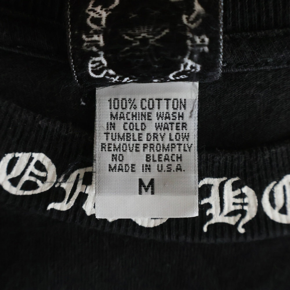 CHROME HEARTS(クロムハーツ) OLD ネックロゴ ヴァインダガー胸ポケット バックスクロールラベル 半袖Tシャツ カットソー ブラック