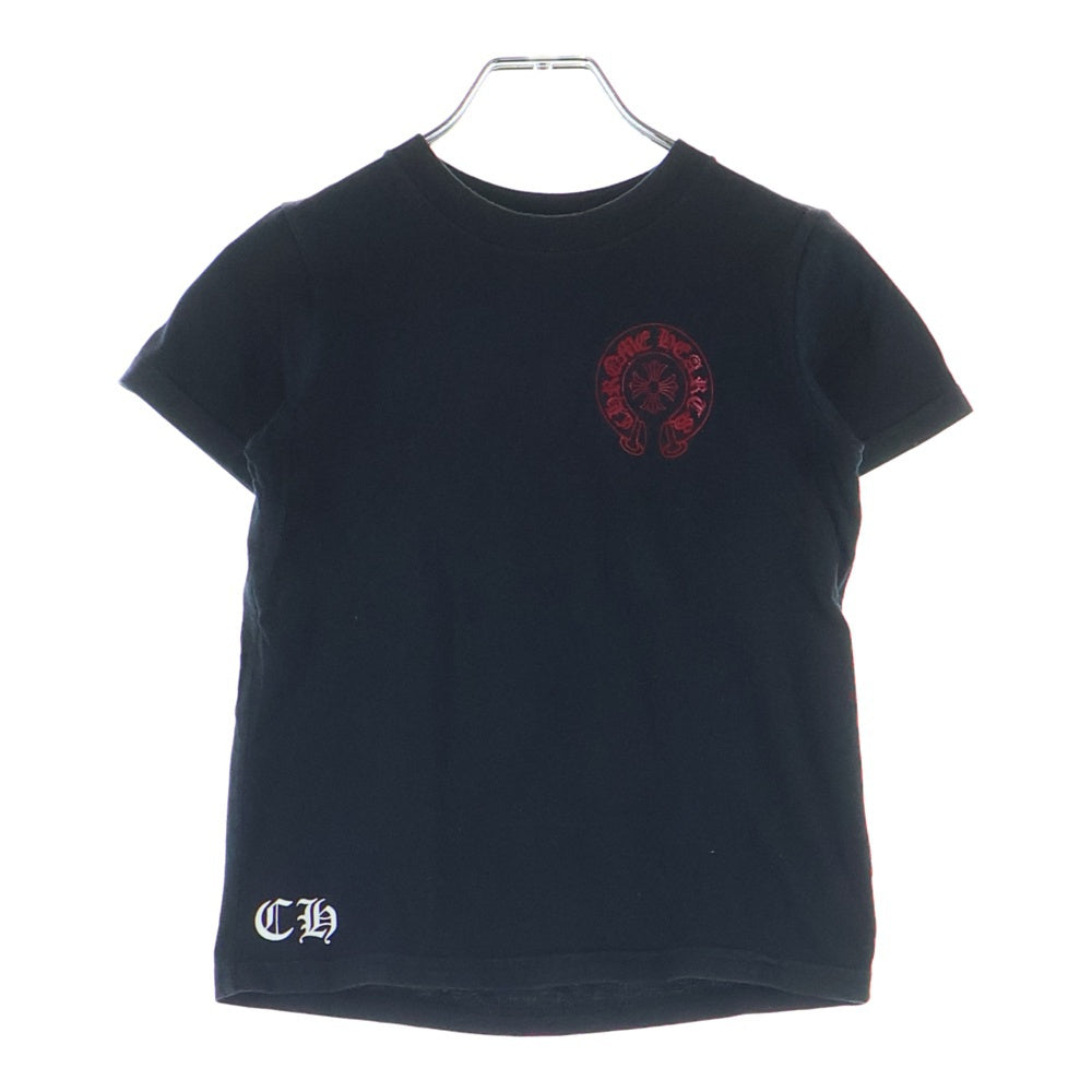 CHROME HEARTS(クロムハーツ) OLD CH T-SHIRT オールド ホースシューロゴプリント 半袖Tシャツ キッズ ブラック