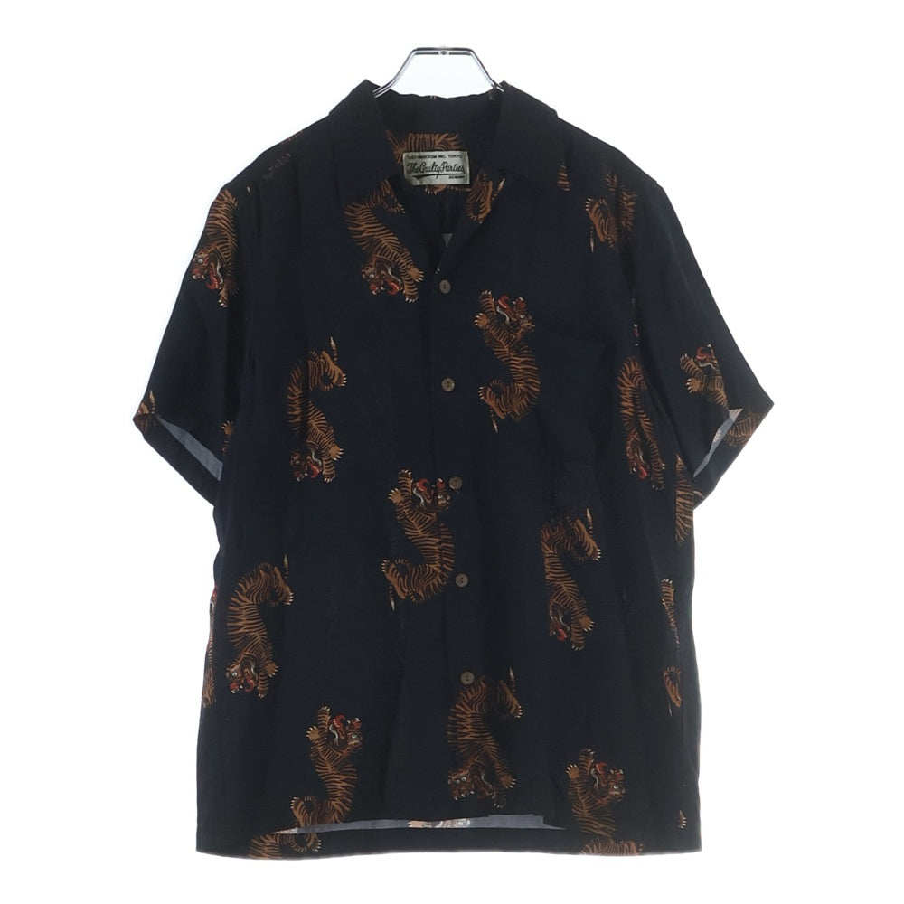 WACKO MARIA(ワコマリア) 18AW TIGER S/S HAWAIIAN SHIRT 虎柄 半袖ハワイアン アロハシャツ ブラック