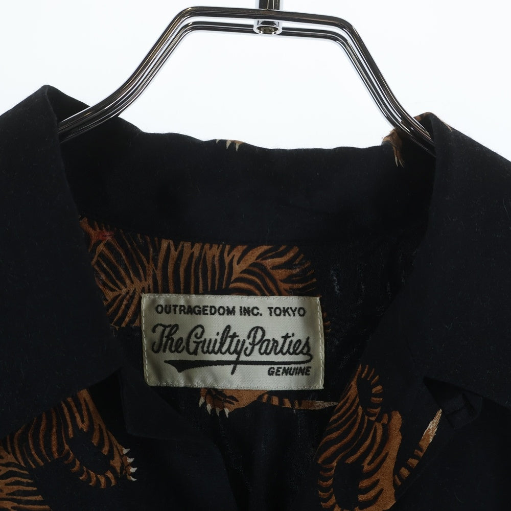 WACKO MARIA(ワコマリア) 18AW TIGER S/S HAWAIIAN SHIRT 虎柄 半袖ハワイアン アロハシャツ ブラック