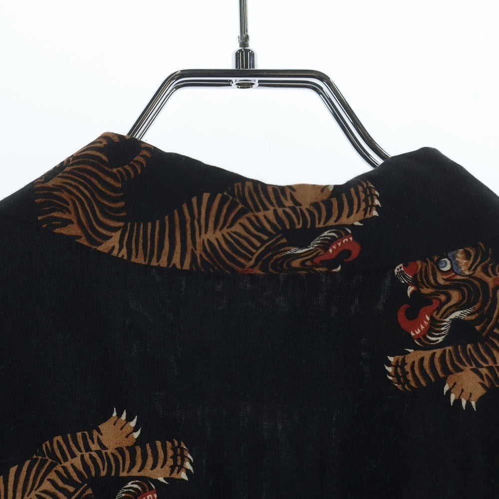 WACKO MARIA(ワコマリア) 18AW TIGER S/S HAWAIIAN SHIRT 虎柄 半袖ハワイアン アロハシャツ ブラック