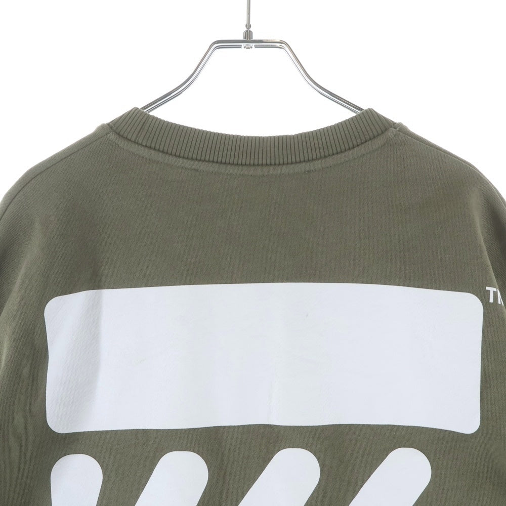 OFF-WHITE(オフホワイト) 22SS WAVE DIAG SLIM CREWNECK ウェーブ ダイアグ スリム クルーネックトレーナー スウェット カーキ OMBA057S22FLE003
