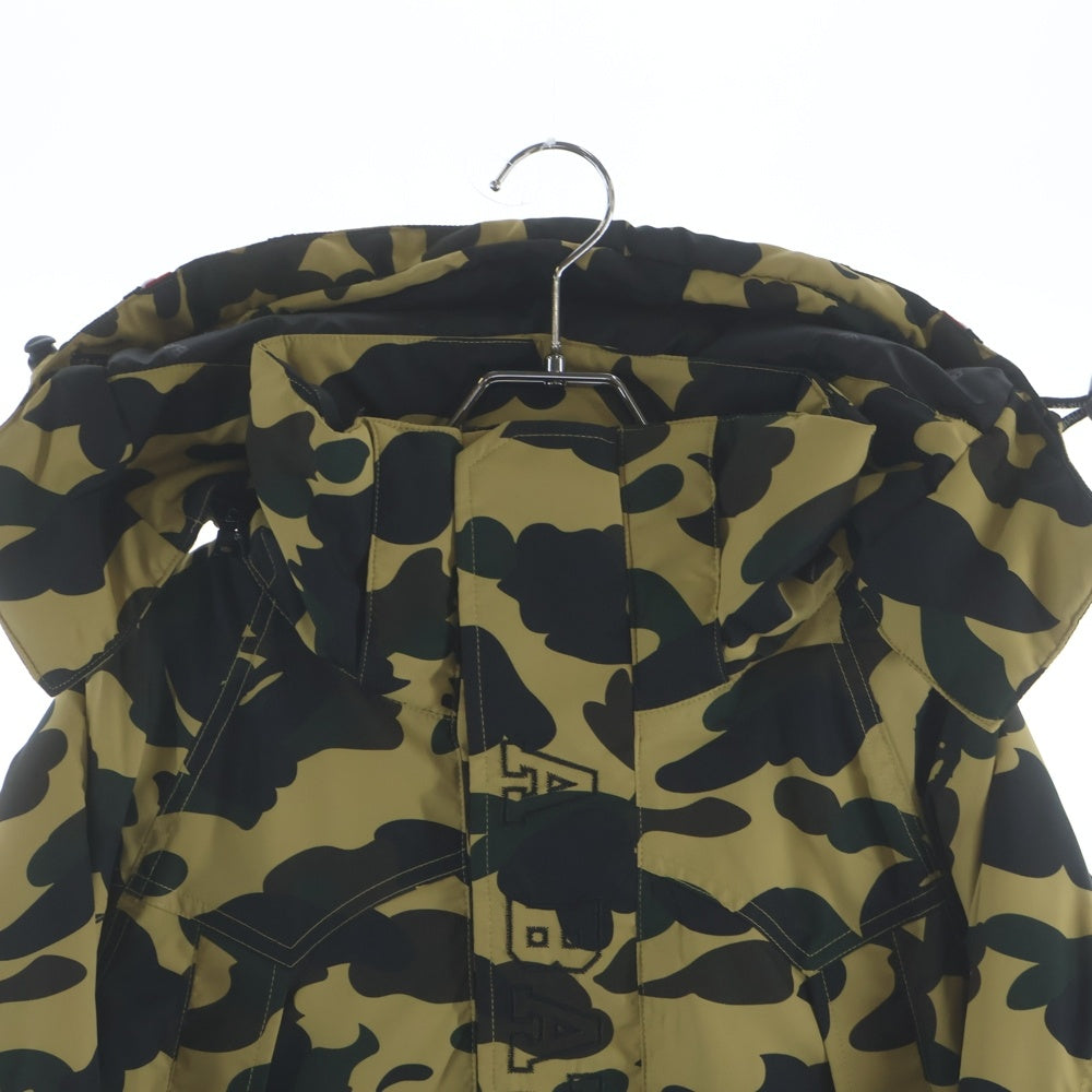 A BATHING APE(アベイシングエイプ) 1ST CAMO SHARK SNOWBOARD JACKET ミリタリージャケット モッズコート カモ 1L80141002 イエロー