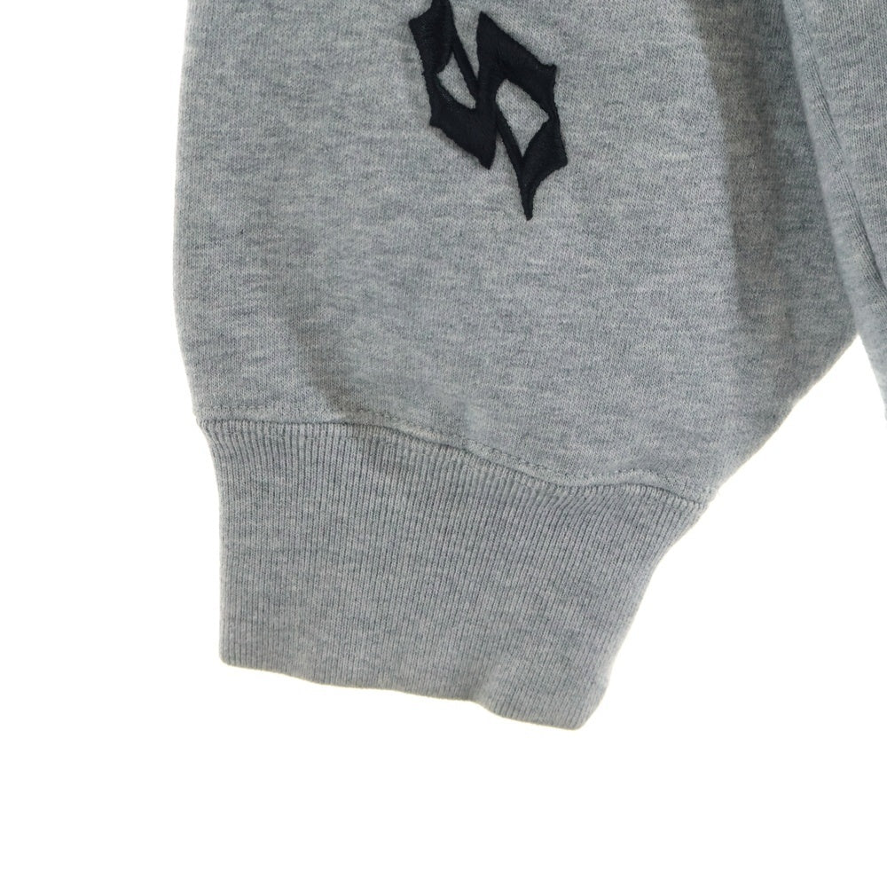SUPREME(シュプリーム) 21AW Raised Embroidery Hooded Sweatshirt プルオーバーパーカー フロントロゴ刺繡 コットン グレー