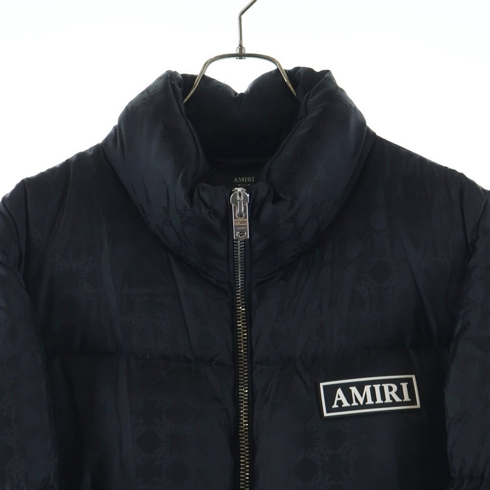 AMIRI(アミリ) 25SS MA Quad Down Jacket ジャカード パデッド ダウンジャケット AMOUDO1004 ブラック