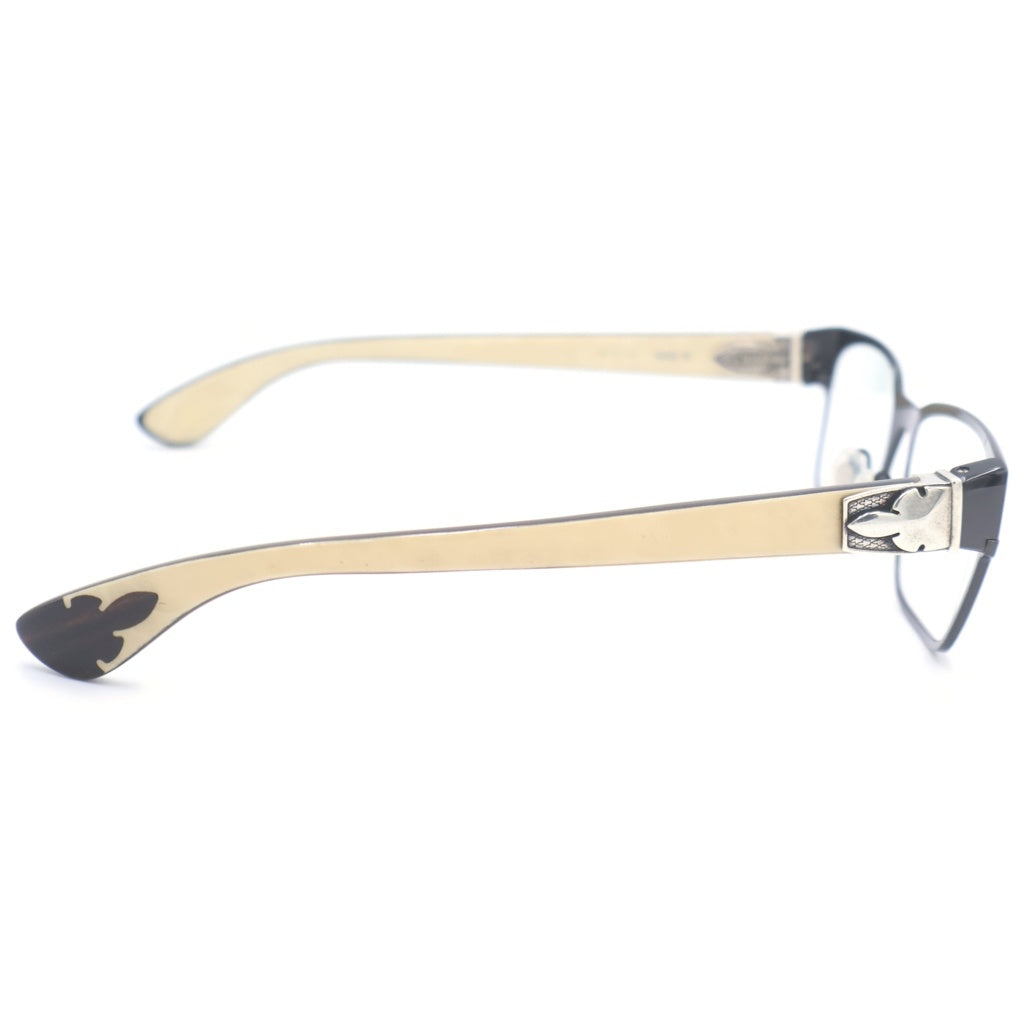 CHROME HEARTS(クロムハーツ) GAG'N フレア ウッドテンプル サングラス メガネ ブラック/ホワイト 度あり レディース