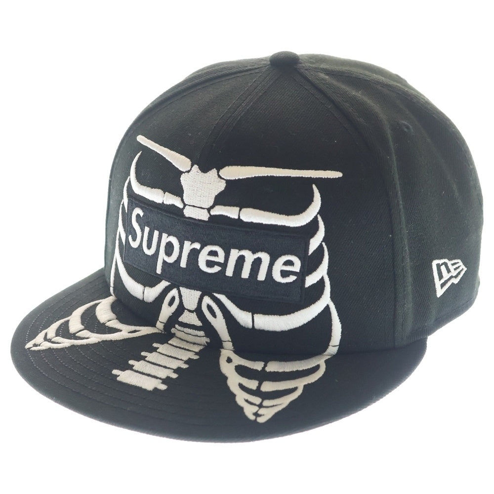 SUPREME(シュプリーム) 25SS ×NEW ERA Bones BOX LOGO スケルトンデザイン キャップ ブラック 7 3/4 61.5cm
