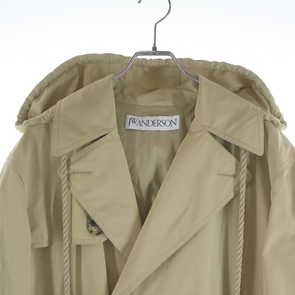 J.W.ANDERSON(ジェー ダブリュー アンダーソン) Cotton Trench Coat トレンチコート 2WAY フード取り外し コットン ベージュ