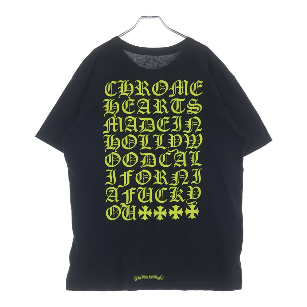 CHROME HEARTS(クロムハーツ) Made In Hollywood Vertical Logo Tee メイドインハリウッド ヴァーティカルロゴ 半袖Tシャツカットソー ブラック/イエロー