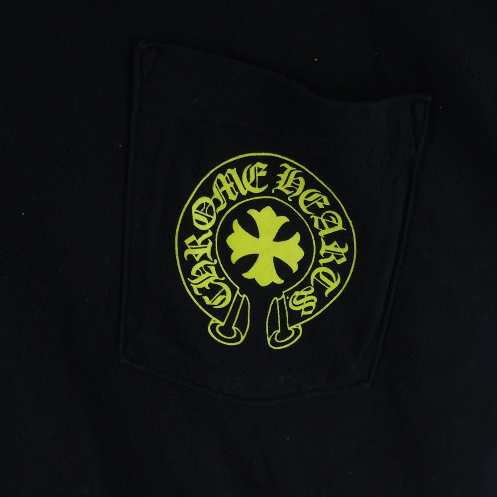 CHROME HEARTS(クロムハーツ) Made In Hollywood Vertical Logo Tee メイドインハリウッド ヴァーティカルロゴ 半袖Tシャツカットソー ブラック/イエロー