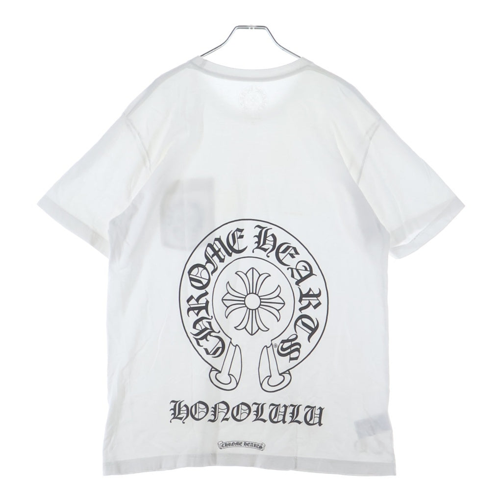 CHROME HEARTS(クロムハーツ) HONOLULU Limited Horseshoe Tee ホノルル限定 ホースシュープリント クルーネック半袖Tシャツ ホワイト