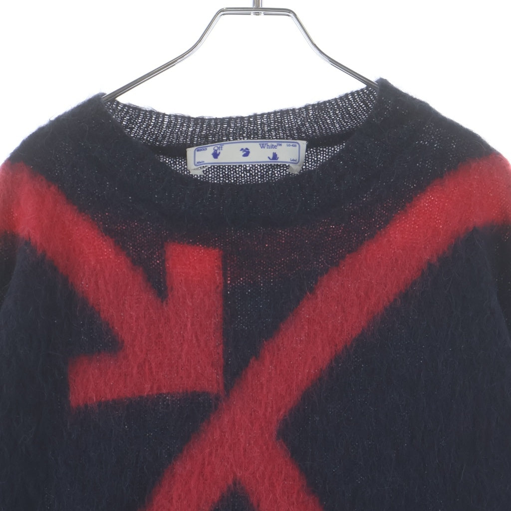 OFF-WHITE(オフホワイト) Arrow Knit アルパカモヘアニット セーター アロー グレー OMHA036E20KNI002