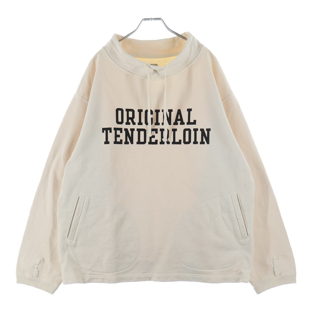 TENDERLOIN(テンダーロイン) 20AW MOCK NECK SWEATSHIRTS モックネック スウェット フロントロゴ アイボリー
