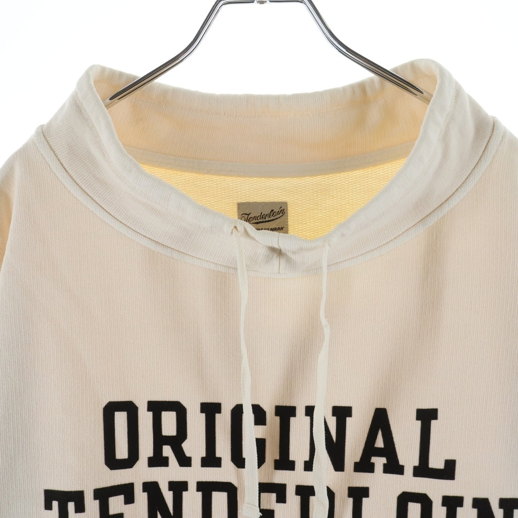TENDERLOIN(テンダーロイン) 20AW MOCK NECK SWEATSHIRTS モックネック スウェット フロントロゴ アイボリー