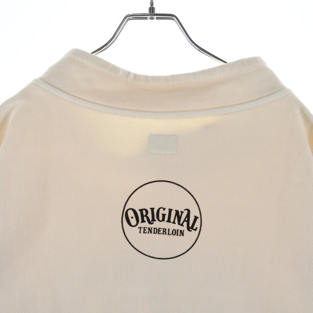 TENDERLOIN(テンダーロイン) 20AW MOCK NECK SWEATSHIRTS モックネック スウェット フロントロゴ アイボリー