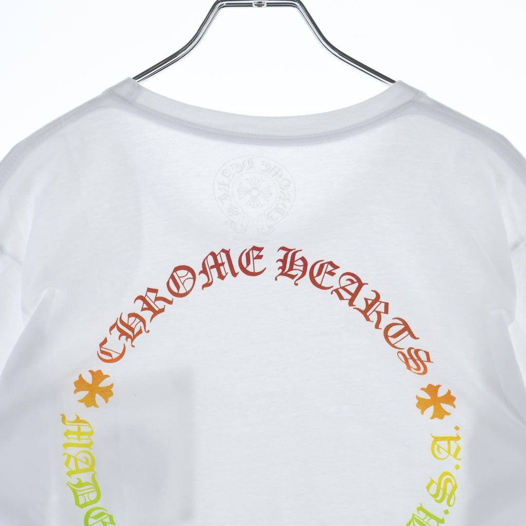 CHROME HEARTS(クロムハーツ) BACK GRAD CIRCLE LOGO TEE バック グラデーション サークルロゴ クルーネック半袖Tシャツ カットソー ホワイト