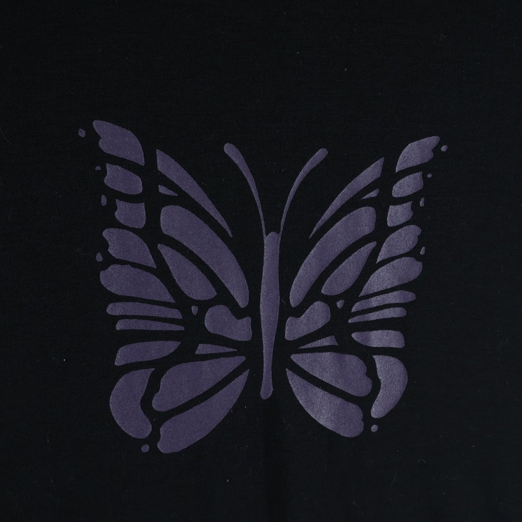 Needles(ニードルス) Reversible Tee フロントロゴ 半袖カットソー ブラックパープル