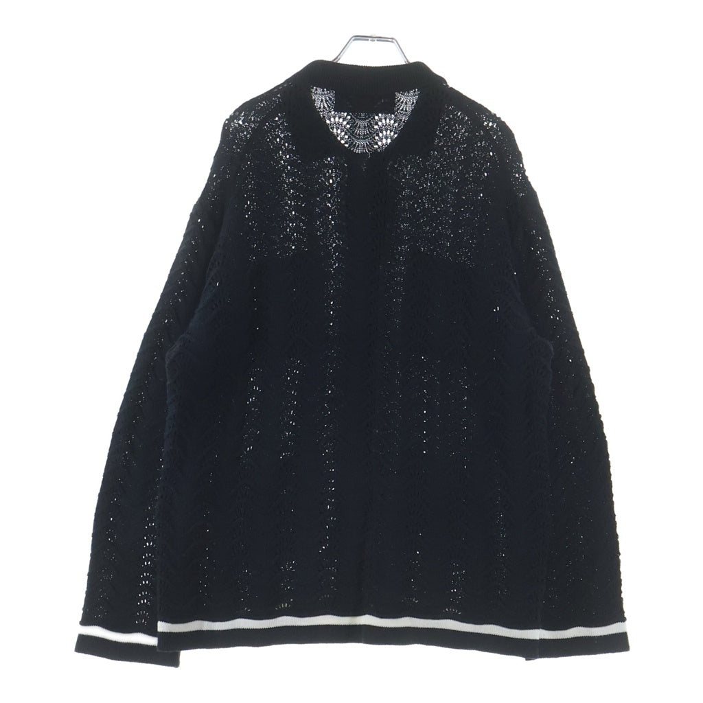 NO BRAND(ノーブランド) LIBERAL ARTS(リベラルアーツ) Knit Shirt Cardigan ニットシャツ カーディガン ブラック