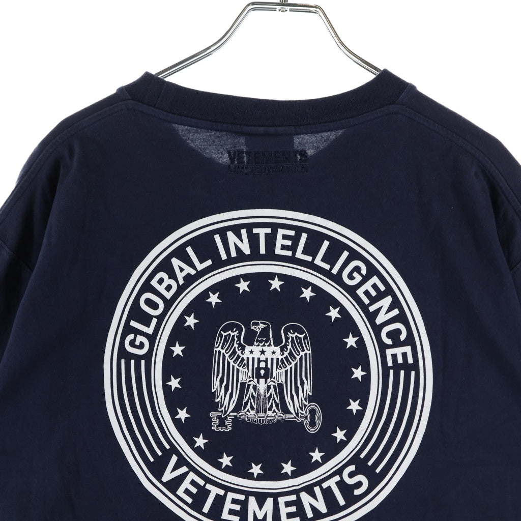 VETEMENTS(ヴェトモン) 21AW Human Rights T-Shirt 半袖カットソー スター刺繍 ネイビー UA52TR200N
