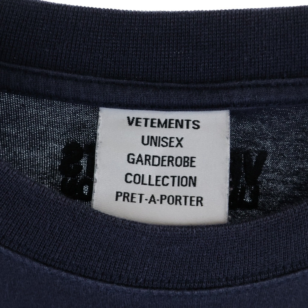 VETEMENTS(ヴェトモン) 21AW Human Rights T-Shirt 半袖カットソー スター刺繍 ネイビー UA52TR200N