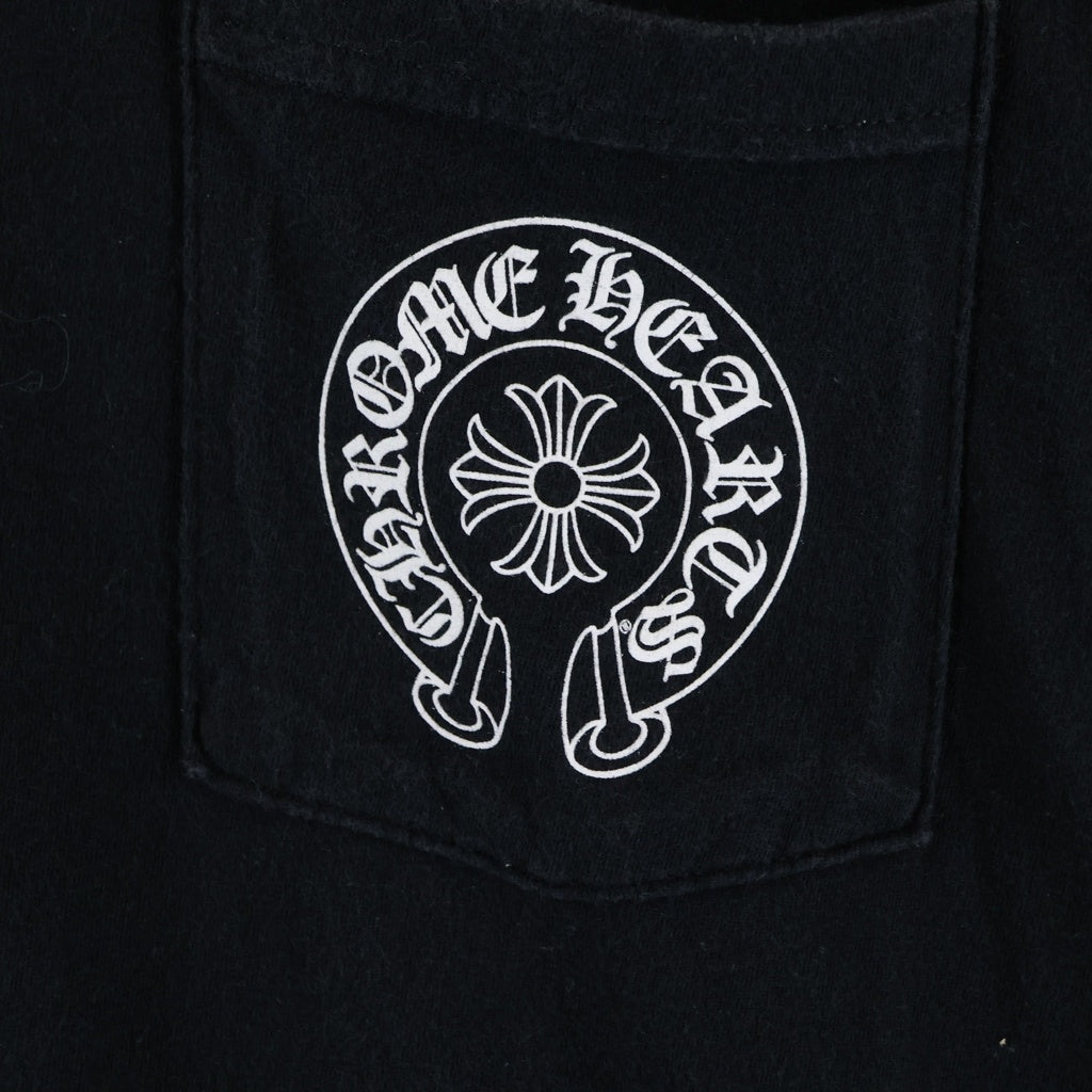 CHROME HEARTS(クロムハーツ) Honolulu Horseshoe SS Tee ホノルル限定 バック ホースシュー クルーネック半袖Tシャツカットソー ブラック