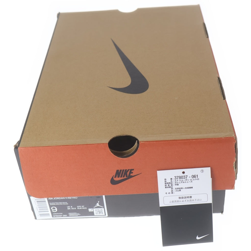 NIKE(ナイキ) AIR JORDAN 11 RETRO BRED 378037-061 エアジョーダン11 レトロ ブレッド ハイカットスニーカーブラック/レッド US9/27cm