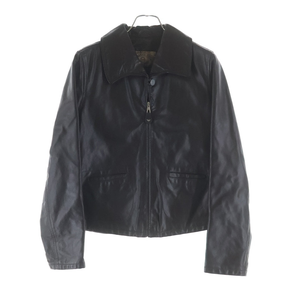 ARMANI JEANS(アルマーニ ジーンズ) 90s Leather Jacket レザージャケット 裏地キルティング ブラウン
