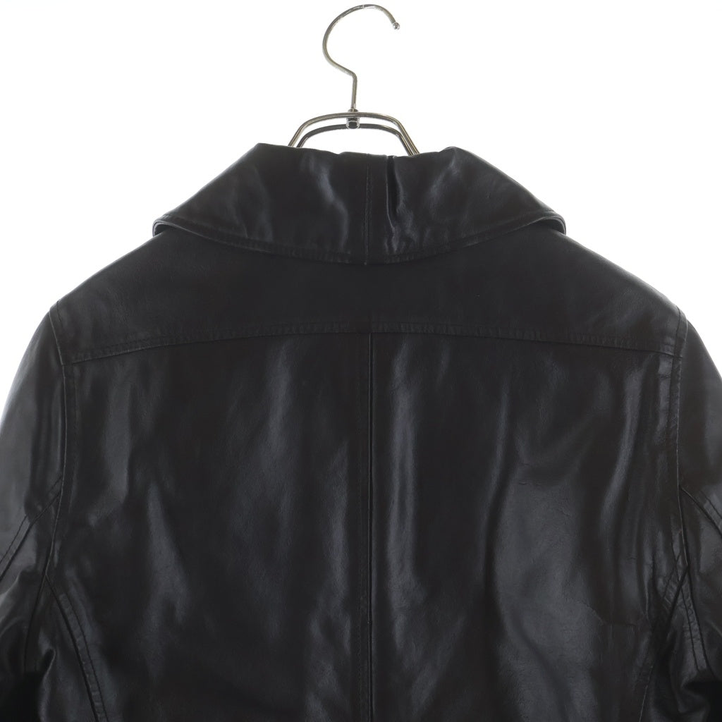 ARMANI JEANS(アルマーニ ジーンズ) 90s Leather Jacket レザージャケット 裏地キルティング ブラウン