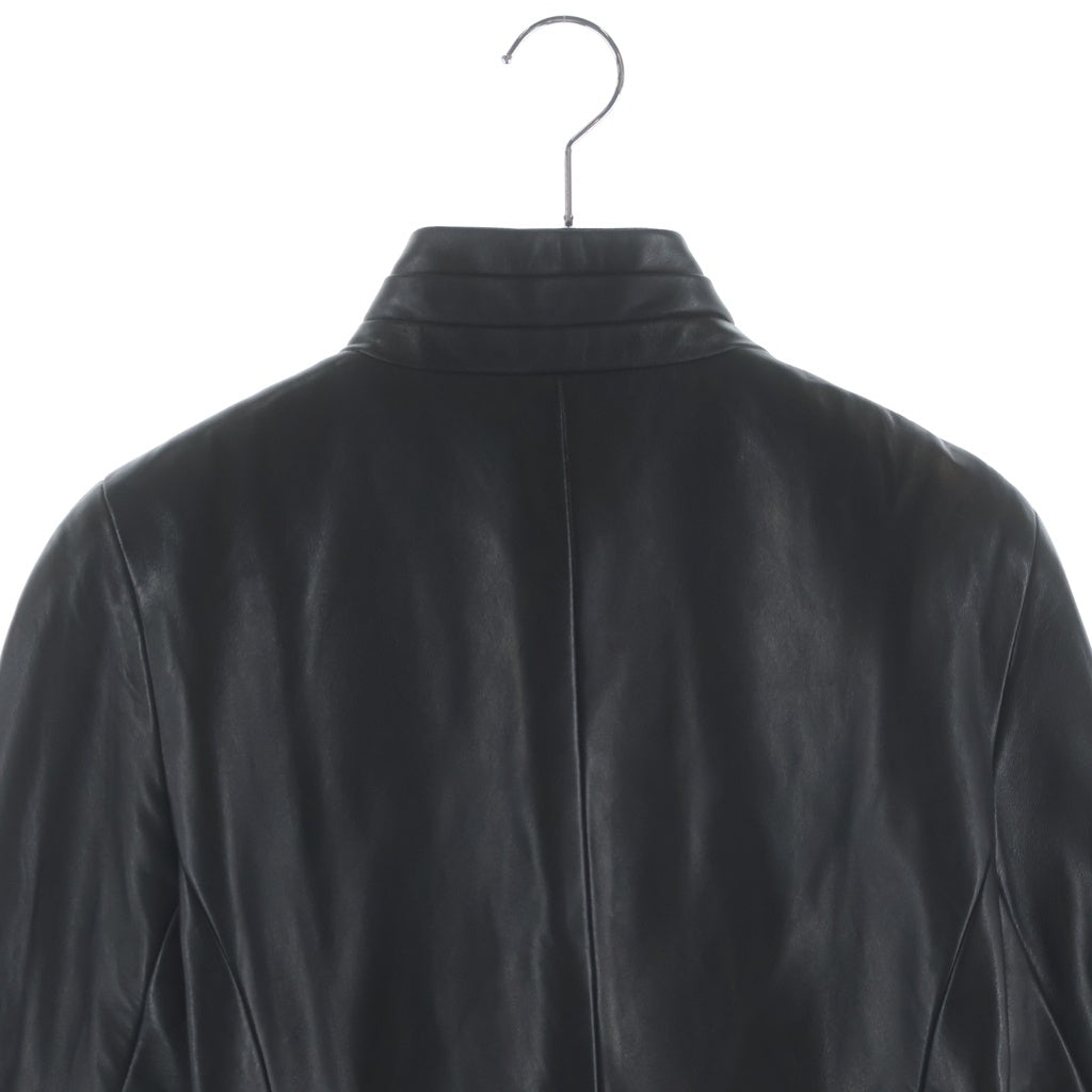 ARMANI COLLEZIONI(アルマーニ コレツィオーニ) Leather Jacket カーフレザー ジャケット スタンドカラー ブラック