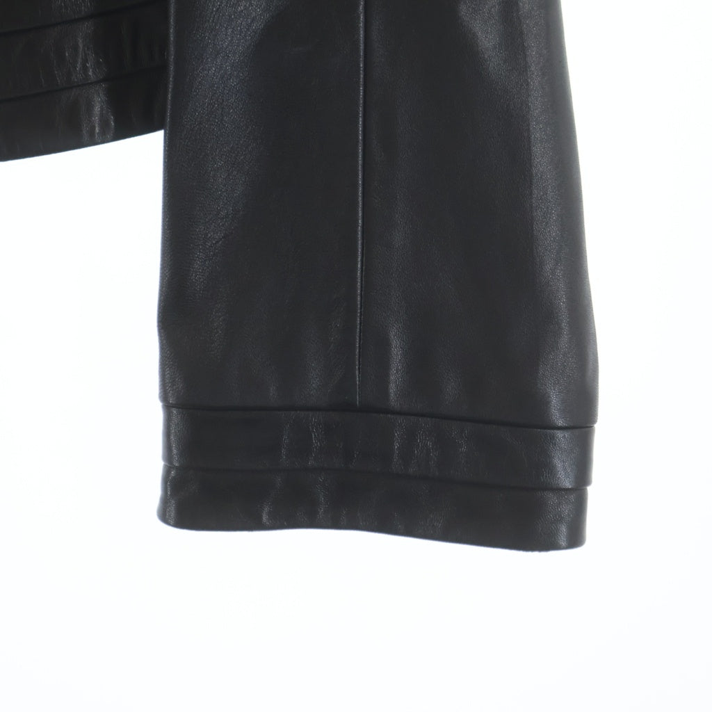 ARMANI COLLEZIONI(アルマーニ コレツィオーニ) Leather Jacket カーフレザー ジャケット スタンドカラー ブラック