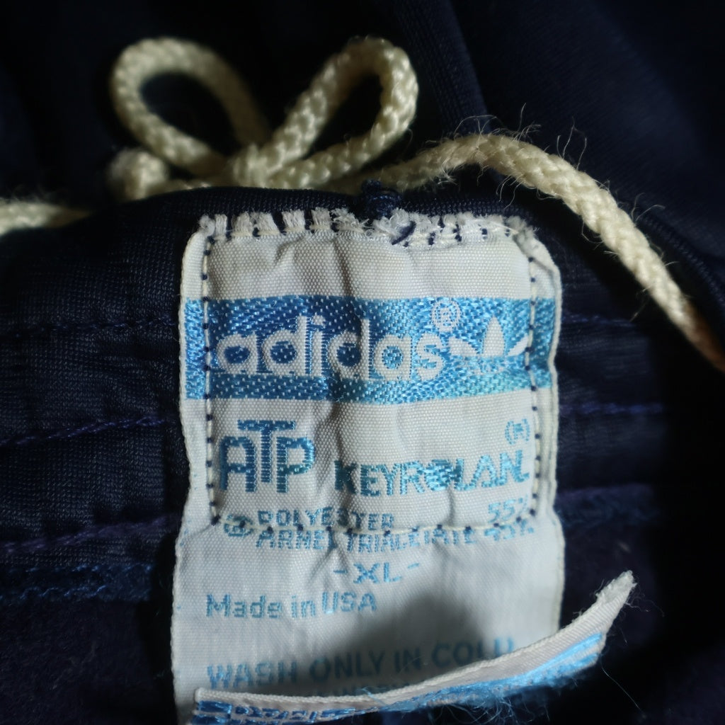 adidas(アディダス) 70s~80s adidas originals ATP Track Pants トラックパンツ USA製 ネイビー/ホワイト