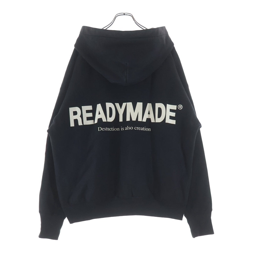 READY MADE(レディメイド) HOODIE SMILE スマイルロゴ プルオーバーパーカー フーディー ブラック RE-CO-BK-00-00-245