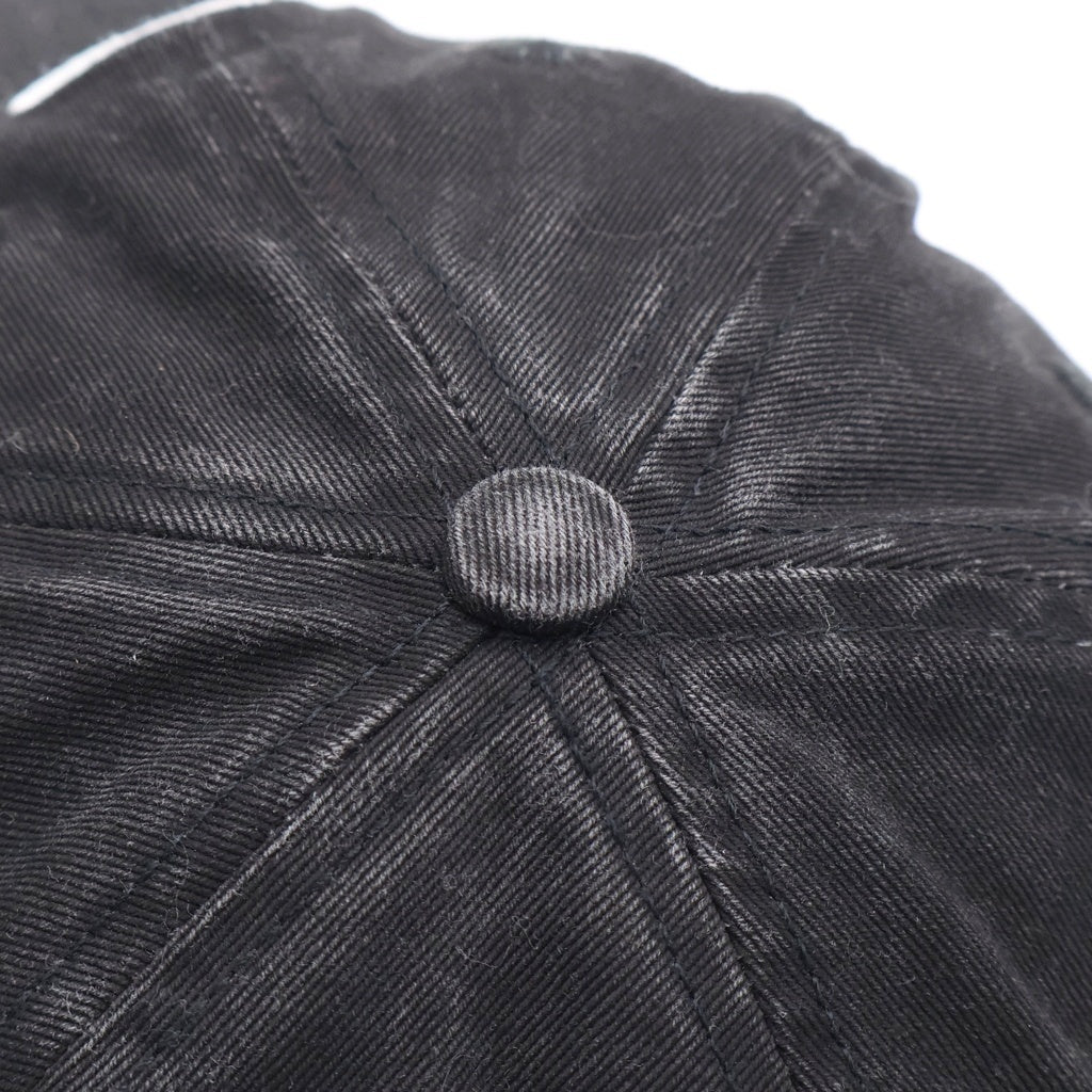 SUPREME(シュプリーム) 25SS Pigment Coated S Logo 6-Panel ピグメント コーティング Sロゴ刺繍キャップ 帽子 ブラック