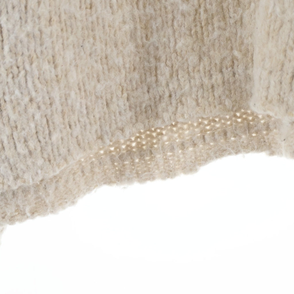 ASKYURSELF(アスクユアセルフ) BRUSHED CROSS KNIT ブラッシュド クロス ニット ベージュ