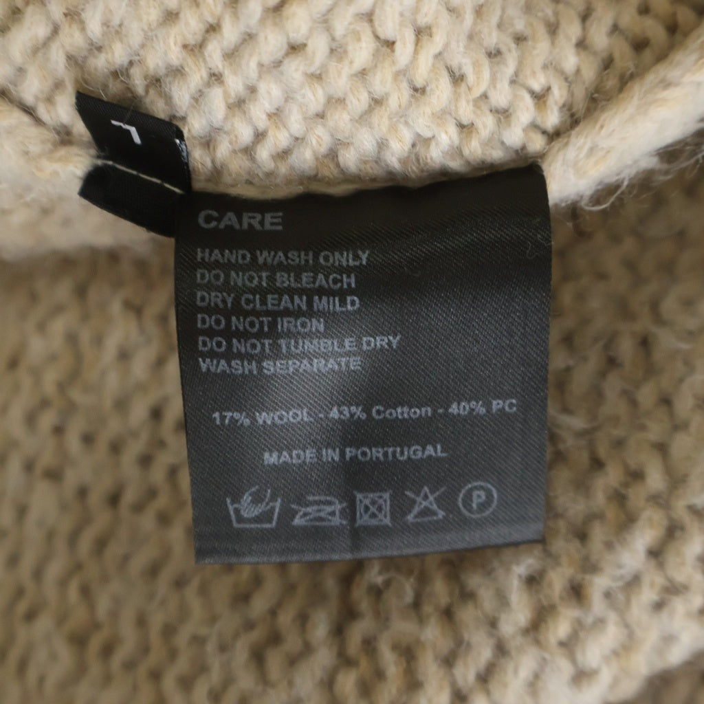 ASKYURSELF(アスクユアセルフ) BRUSHED CROSS KNIT ブラッシュド クロス ニット ベージュ