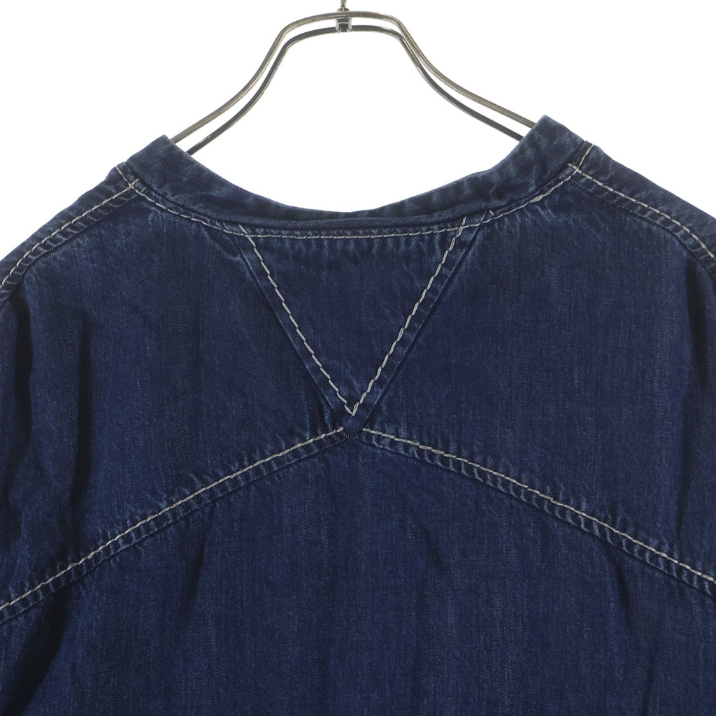 BOTTEGA VENETA(ボッテガヴェネタ) 21SS CROPPED DENIM SHIRT クロップド デニム半袖シャツ インディゴ 657734 V0SH0