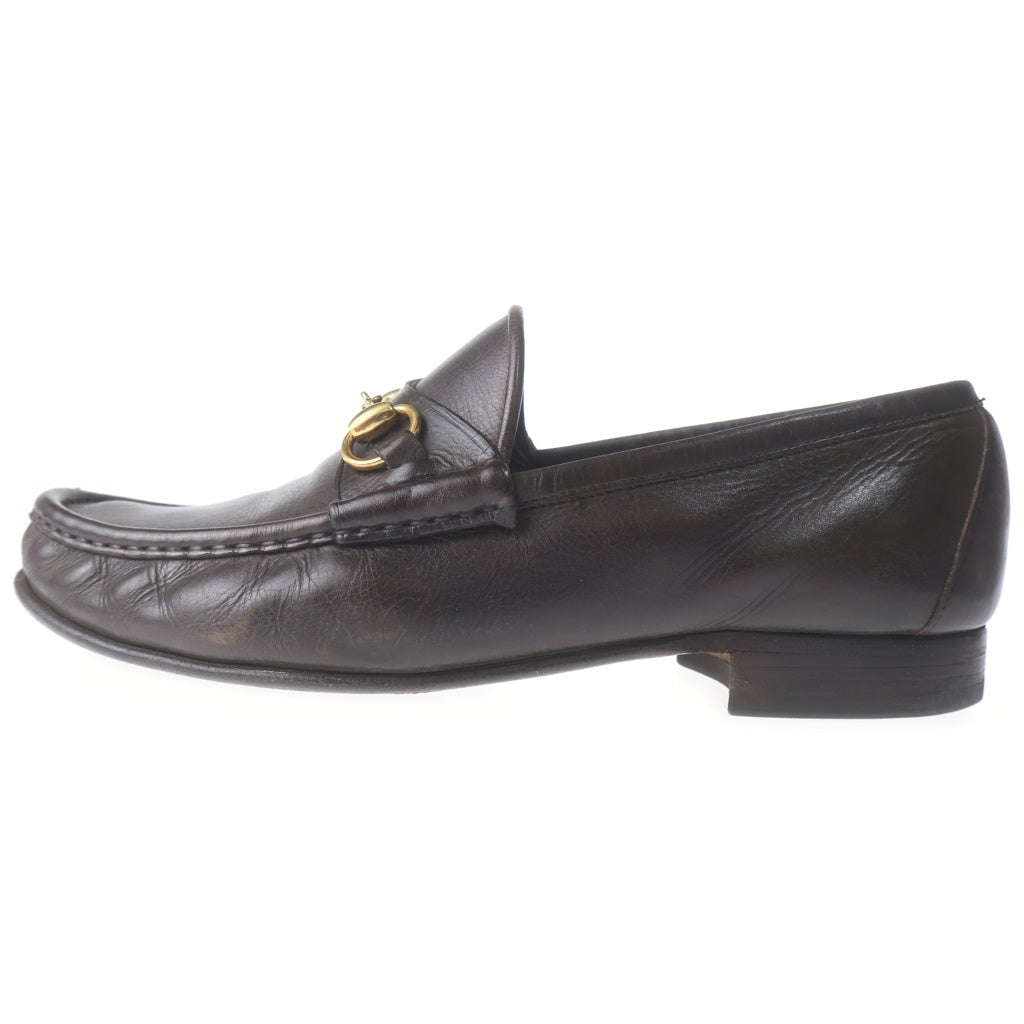 GUCCI(グッチ) ホースビット レザーローファー 革靴 シューズ ブラウン 41/1/2 110 0009