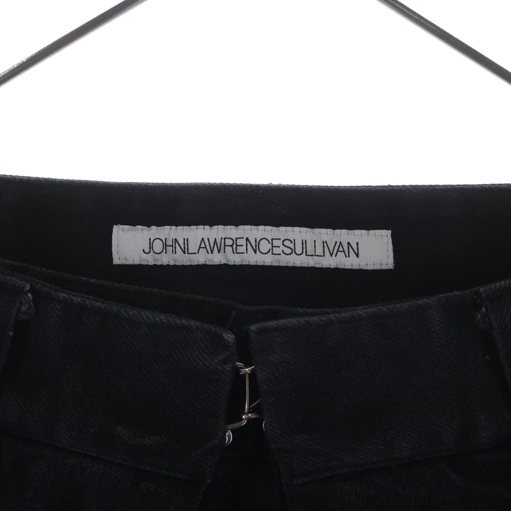JOHN LAWRENCE SULLIVAN(ジョンローレンスサリバン) RIGID DENIM WIDE PANTS リジット コットン デニムワイドパンツ ブラック JLS-02-16