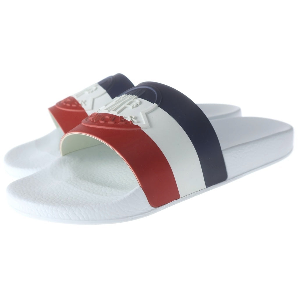 MONCLER(モンクレール) Basile バジーレ トリコロール シャワー スライドサンダル ホワイト 4C00040 01A49