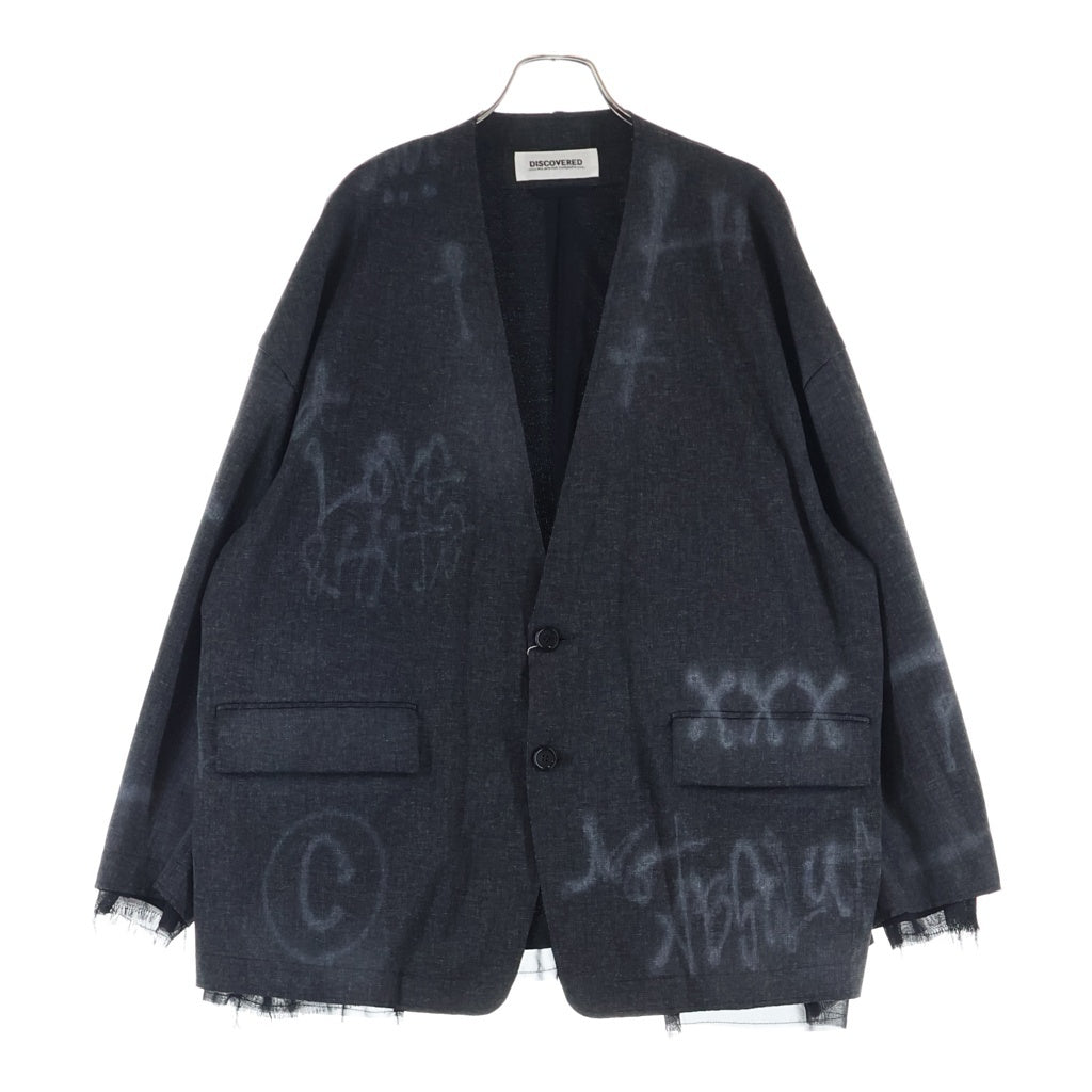 DISCOVERED(ディスカバード) 24SS GRAFFITI JACKET グラフィティ ジャケット グレー/ブラック ィDC-SS24-JK-02