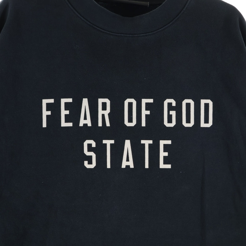 FEAR OF GOD ESSENTIALS(フィアオブゴッド エッセンシャルズ) STATE LOGO LONGSLEEVE TEE ロングスリーブTシャツ カットソーブラック
